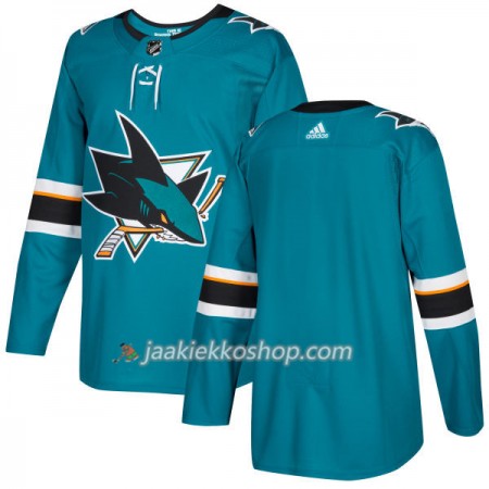 Miehille NHL San Jose Sharks Pelipaita Blank Adidas 2017-2018 Teal Authentic